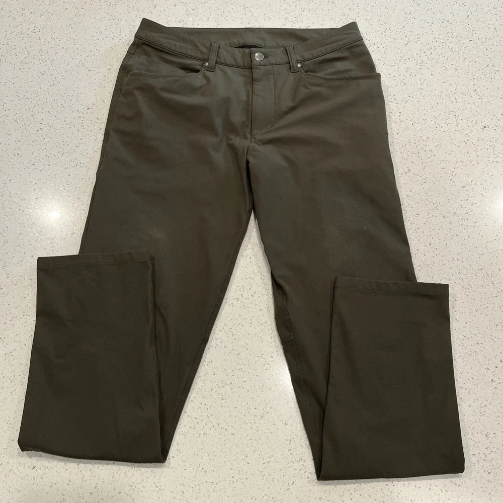 Lululemon ABC Classic-Fit 5 Pocket Pant Men's Size 31 /32 Green Performance